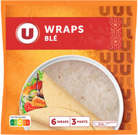 Wraps de blé souples x6 370g