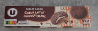 Sablés cacao coeur lait et chocolat blanc - étui 100g