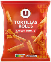 Tortillas chips roll's goût tomate paquet de 125g