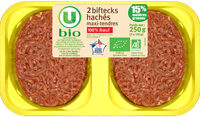 Steak haché bio maxi tendre pur boeuf, 15% MG