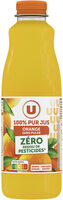 Pur jus d'orange sans pulpe, zéro résidu de pesticides, bouteille 1L