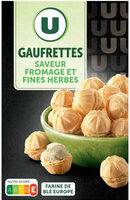 Biscuits apéritifs Gaufrettes goût fromage et fines herbes 75g