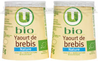Yaourts bio nature au lait de brebis 2x125g