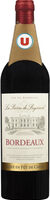 Vin AOP rouge Bordeaux rouge Chevalier de Landerac élevé fûts chêne, bouteille 75cL