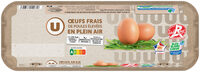 Oeufs frais de poules élevées en plein air