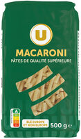 Pâtes Macaroni qualité supérieure, paquet cello de 500g
