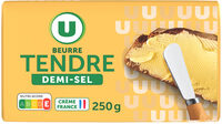Beurre tendre demi sel 80% de MG, plaquette de 250g