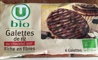 Galette de riz au chocolat noir