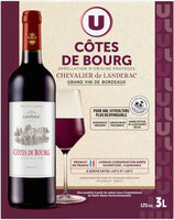 Vin rouge Côtes de Bourg AOP rouge Chevalier de Landerac, bib 3 litres
