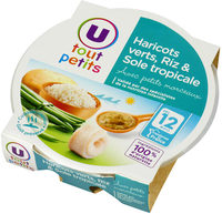 Assiette haricots verts, riz et sole tropicale