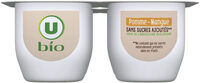 Dessert fruitier Purée de pomme et mangue 4 coupelles de 100g, 400g