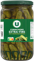 Cornichons extra-fins au vinaigre bocal de 72cl, 360g