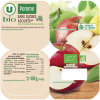 Purée de pomme sans sucres ajoutés 4X100g