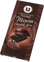 Tablette de chocolat noir fourrage à la mousse choco