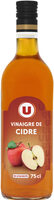Vinaigre de cidre 5° bouteille en verre de 75cl