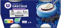Yaourt à la grecque sur lit de mûres 4X150g