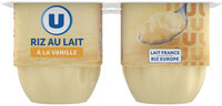 Riz au lait à la vanille 4x115g