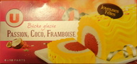 Bûche glacée Passion, Coco, Framboise