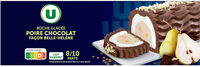 Bûche glacée parfum poire-chocolat façon belle Hélène, 530g - 6/8 parts