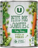 Petits pois très fins et carottes - Boîte de 530g net égoutté