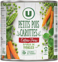 Petits pois et carottes extra fins - Boîte de 265g net égoutté