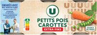 Petits pois et carottes extra-fins - 3 boîtes de 130g net égoutté