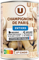 Champignons de Paris entiers 1er choix - Boîte 230g