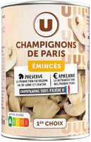 Champignons de Paris émincés au naturel - Boîte 230g