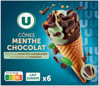 Cônes glacés menthe chocolat x6