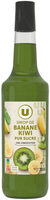 Sirop de recette gourmande banane/kiwi bouteille de 70cl