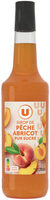 Sirop de recette gourmande pêche/abricot bouteille de 70cl