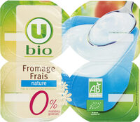 Fromage frais nature au lait pasteurisé 0% MG, 4x100g
