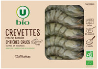 Crevettes entières crues boîte de 12 à 16 pièces - 400g