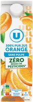 Pur jus d'orange refrigeré sans pulpe zrp - brique 1L