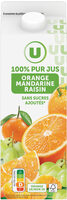 Pur Jus Mandarine Pomme Orange Raisin blanc brique 2L