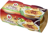 Crème aux oeufs sur lit de pommes au caramel