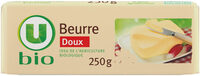 Beurre doux 82%mg, plaquette de 250g