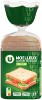 Pain de mie grandes tranches aux céréales - 14 tranches - 550g