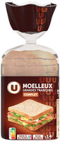 Pain de mie sandwich complet grandes tranches - 14 tranches - 550g