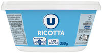 Ricotta au lait pasteurisé 9% de MG, 250g