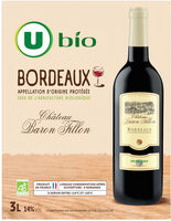 BIO Bordeaux AOP rouge ChâteaBaron Fillon fontaine à vin 3L