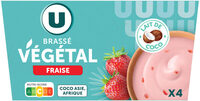 Brassés végétal fraise 2,1%mg - 4x100g