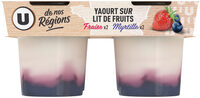 Yaourt sur lit de fraise myrtille - 4x125g