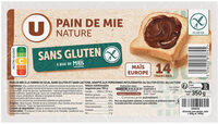 Pain de mie nature sans gluten sans lactose, 350g