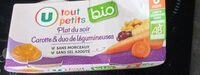 Plat bébé du soir Carotte & duo de légumineuses, de 6 à 12 mois - 2x200g