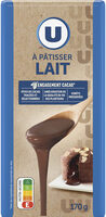 Chocolat au lait à pâtisser Tablette de 170g