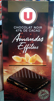 Chocolat noir amandes effilées