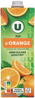 Jus à base de concentré d'orange 1l