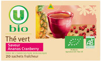 Thé vert saveur ananas cranberry