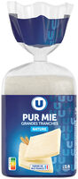 Pain de mie nature sans croûte grandes tranches - 14 tranches - 500g